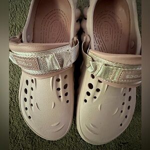Crocs Echo Clogs Women's 9 Latte Sling Back Low Top Round Toe Comfort Sandals